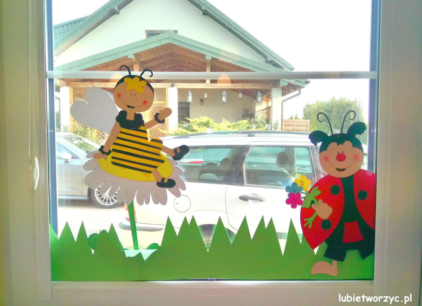 Significance Outdated Sudan Pszczółka biedronka, krecik, dziewczynka - wiosenna dekoracja okienna w  przedszkolu