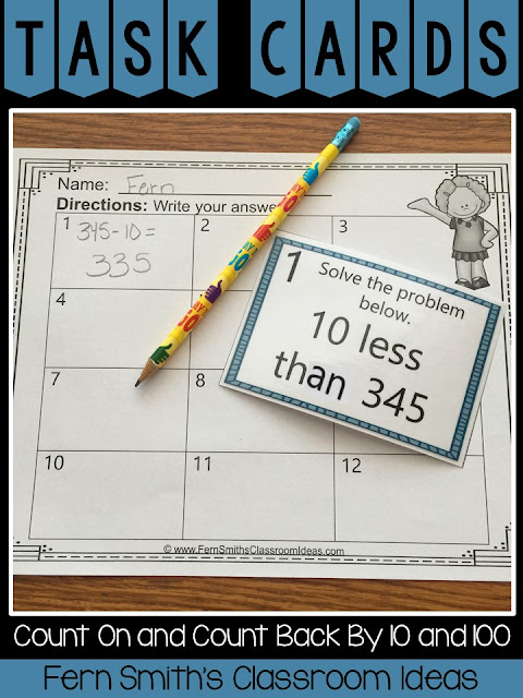 Ready to Review Counting On and Counting Back By 10 and 100? This 2nd Grade Go Math Lesson 2.9 Count On and Count Back By 10 and 100 Bundle is Perfect! Fern Smith's Classroom Ideas at TeacherspayTeachers.