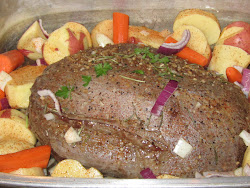 frozen moose roast cooking cooked recipe 350f hour then