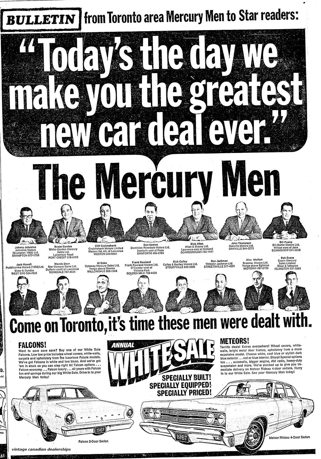 Vintage Canadian Dealerships Riverdale Garage Riverdale Mercury