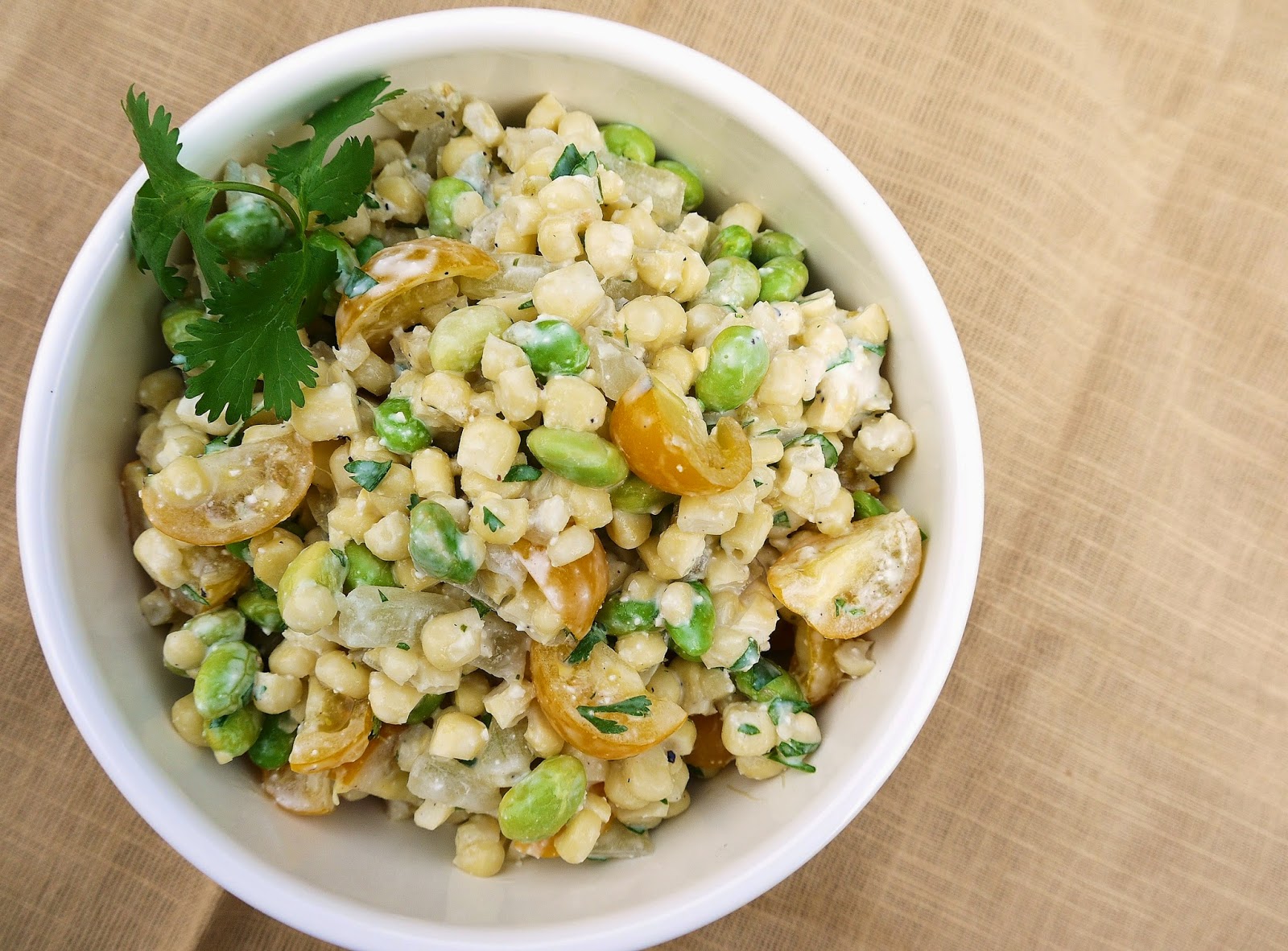 Eighty Twenty 80 Sweet Corn and Edamame Salad with Tzatziki Dressing
