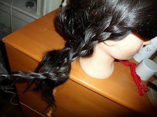 Hair braiding hairstyle