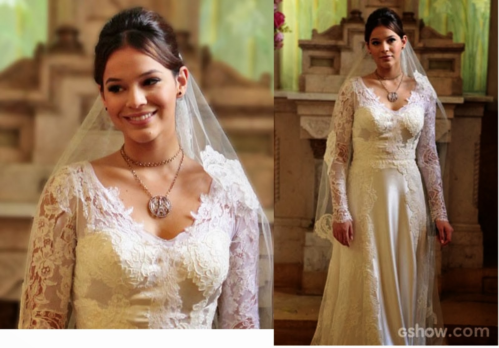 O vestido de Noiva de Helena,Bruna Marquezine, na novela