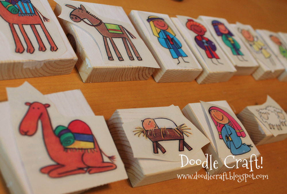 Kid Friendly Wood Block Nativity Set!