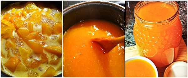 Mermelada de melocotones, naranja y miel