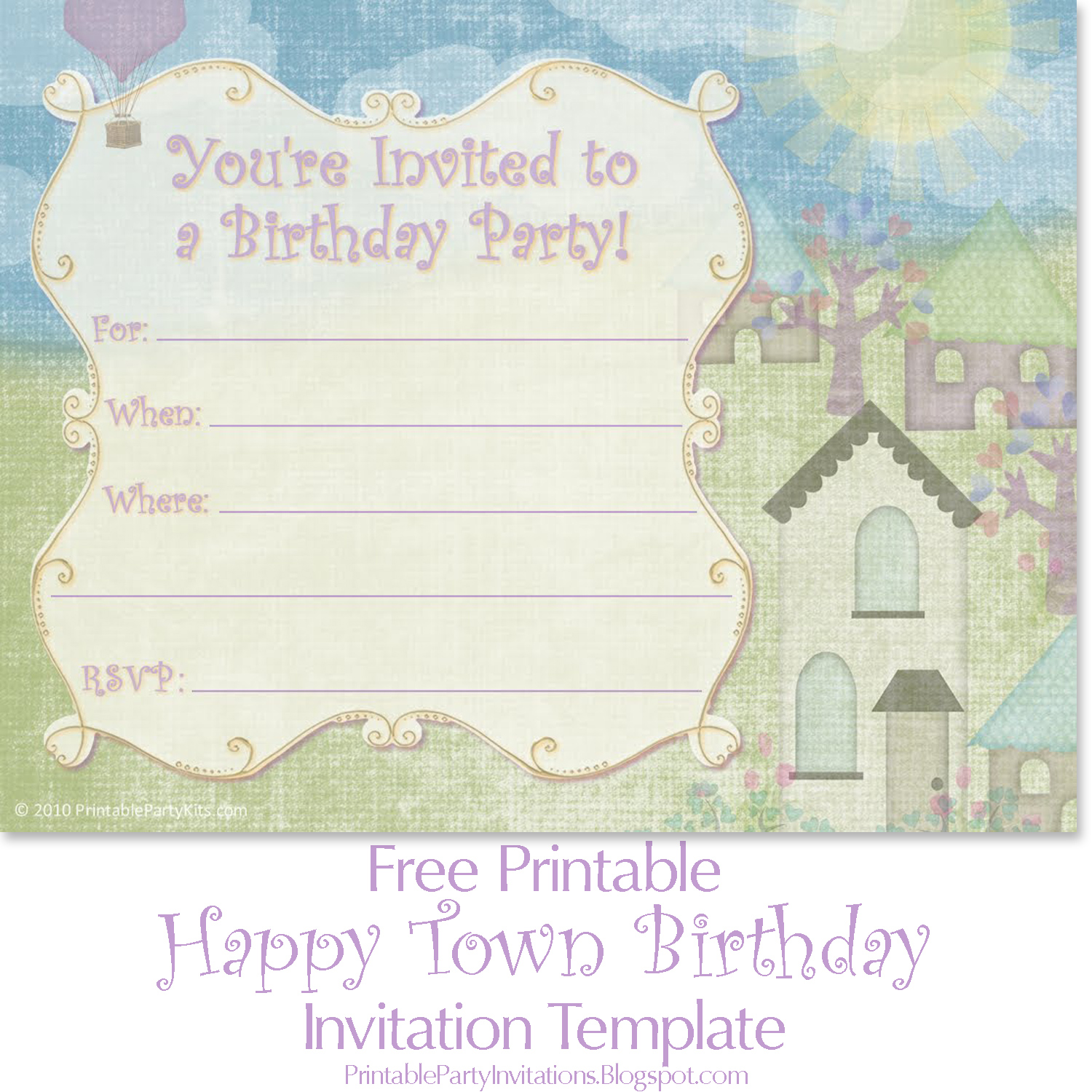 Free Printable Kids and Adult Birthday Invitations Artwork Free