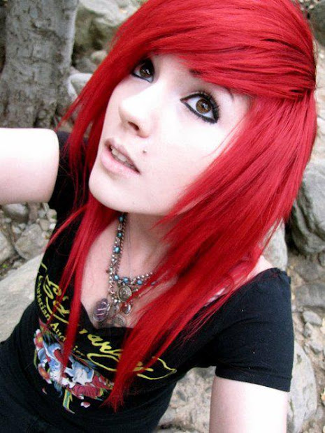 emo lifestyle girl - red hair