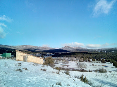 nieve en la serrania de cuenca. autor, miguel alejandro castillo moya