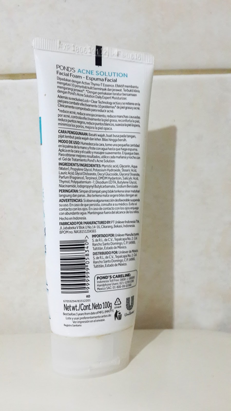 kandungan ponds acne solution