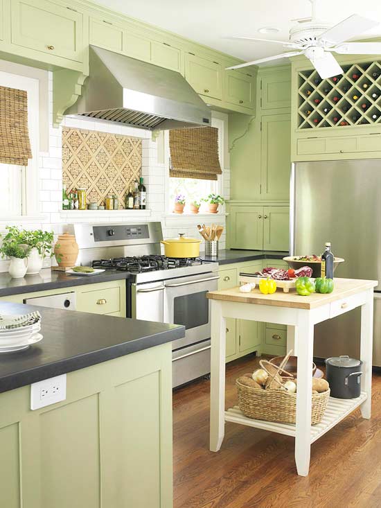 Modern Furniture: Green Kitchen Design New Ideas 2012