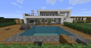 Minecraft House Designs - Modern House with Pool Minecraft-House-Designs-Modern-House-with-Pool