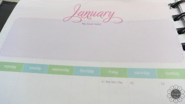 2016 Belle De Jour Power Planner: Monthly Planner Page - "My Good Habit" Picture (Review at http://www.TheGracefulMist.com/)