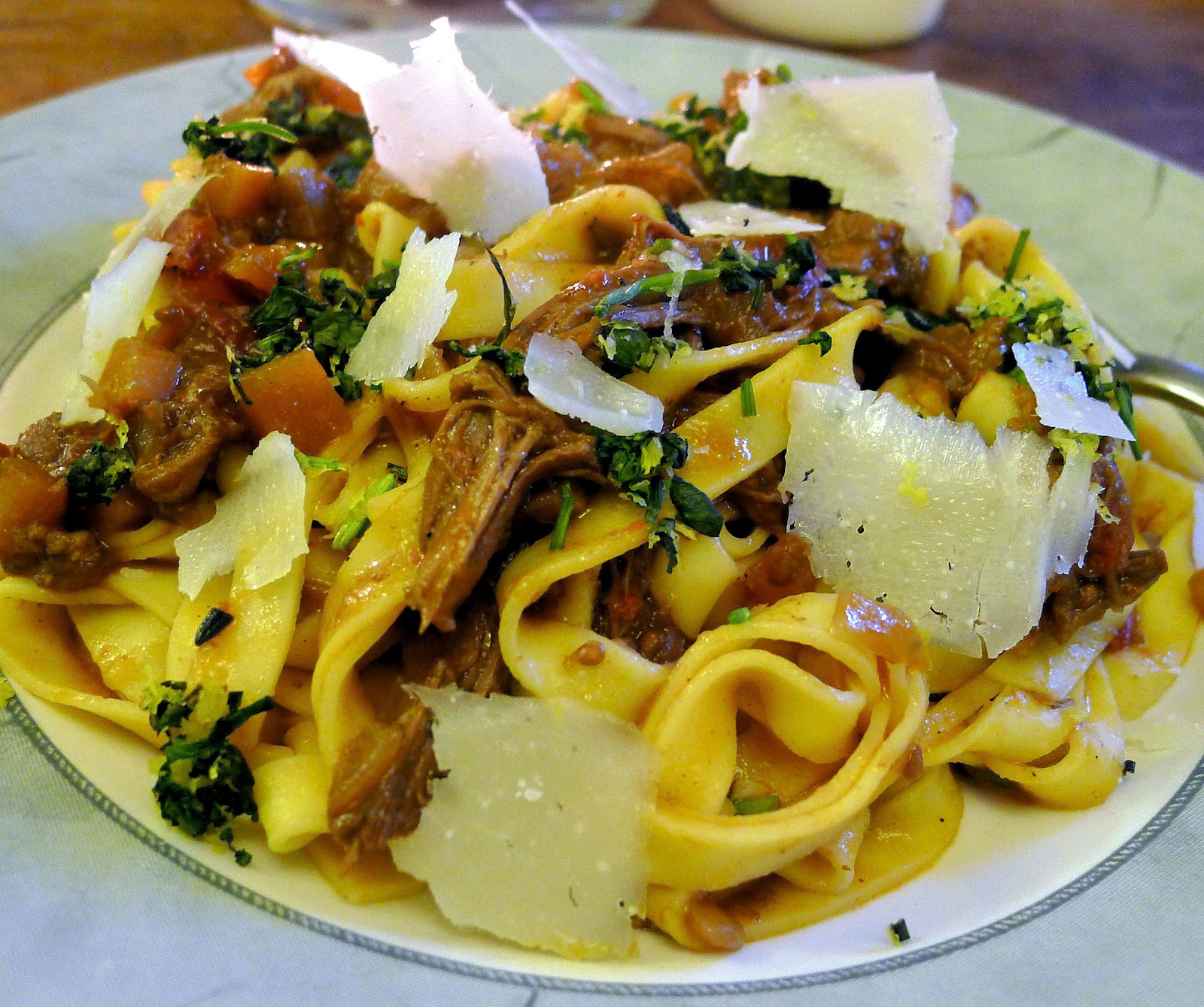 Culinary Adventures in London Lamb Shoulder Leftovers Ragu Tagliatelle