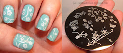 nail born pretty m66 lotus stamp template pattern