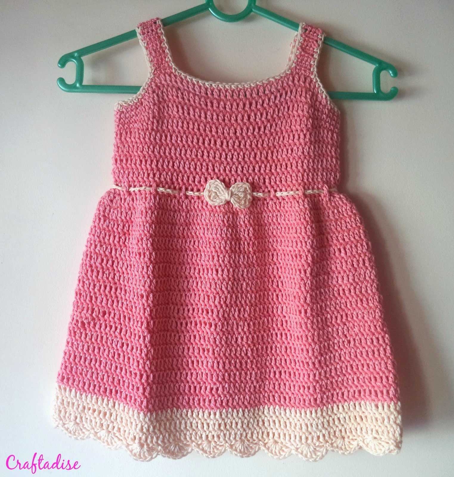 Free Crochet Pattern: Crochet Summer Peach Toddler Dress