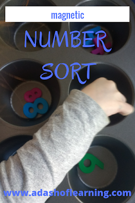 Magnetic Numbers Sort: A Math Activity for Preschool