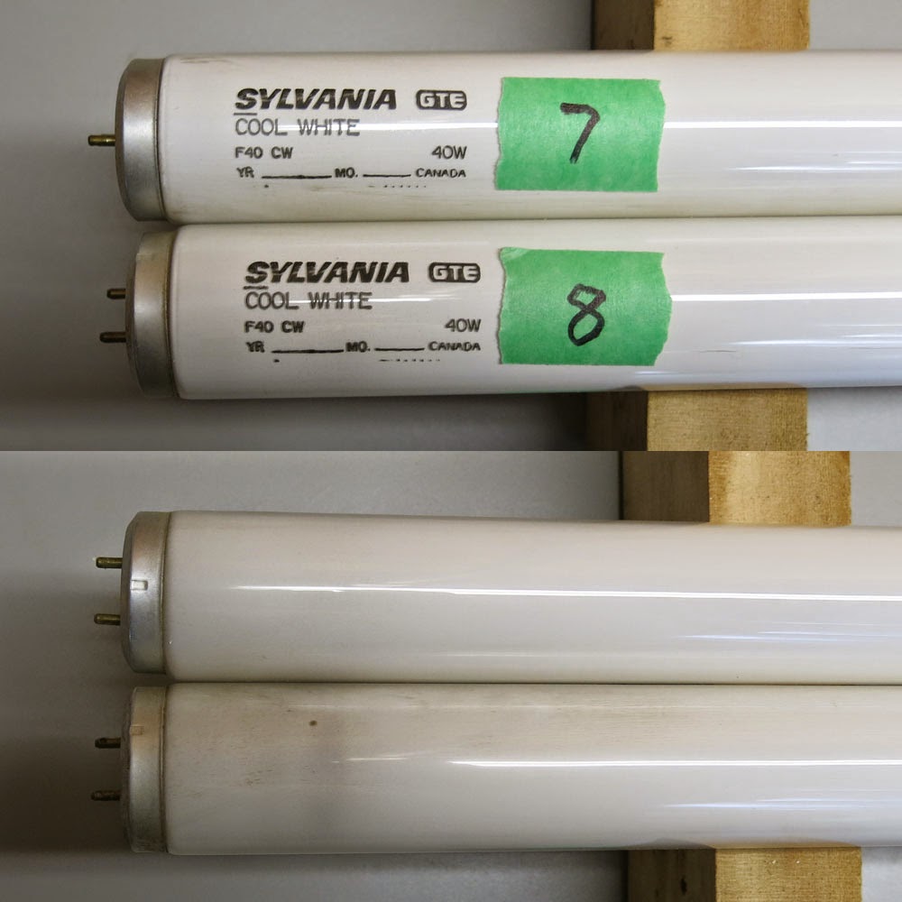 Georgeswork February 2018 The Bulbs I Used Were From Fixture They Are Older Sylvania 40 Watt T12 Cool White S That Show Some Blacking At Ends Opposite Lables