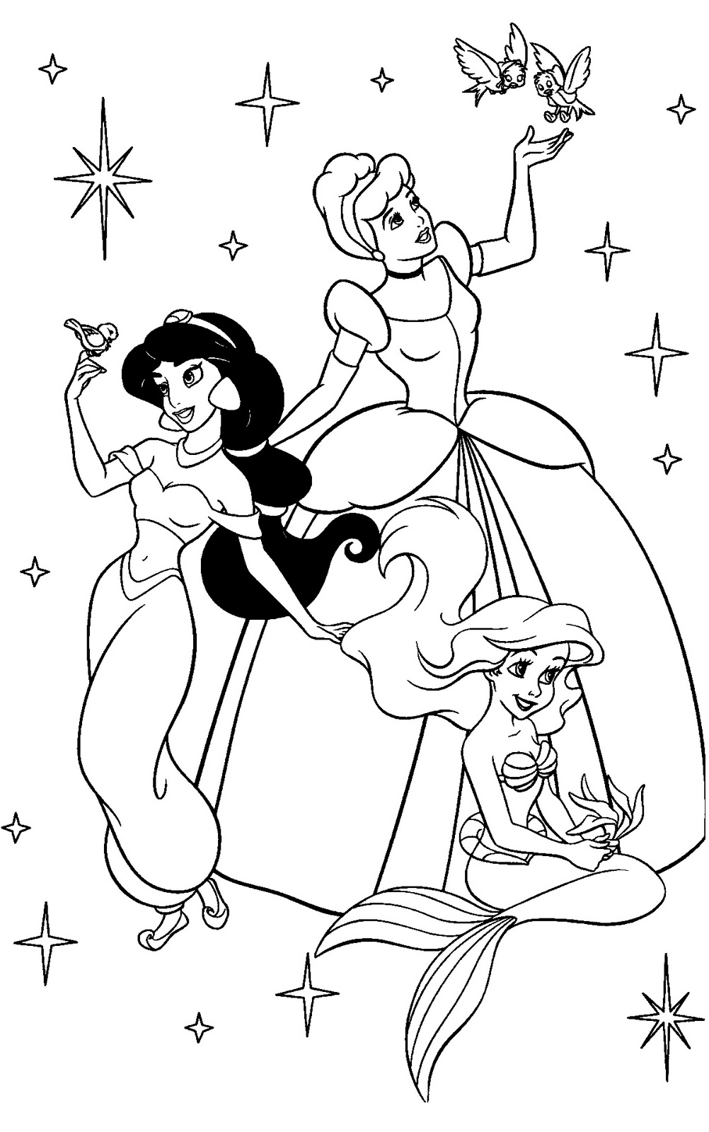 Rapunzel and Flynn coloring page