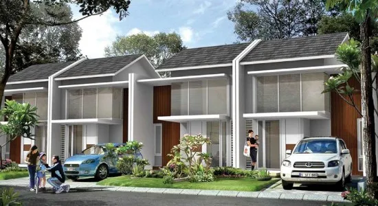 tampak depan rumah minimalis ukuran 6x15 meter 2 kamar tidur 1 lantai