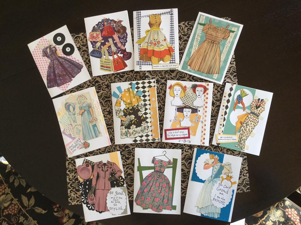 The Paper Collector Making Paper Doll Cards with Bev and Sandy