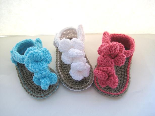 Crochet Dreamz: Orchid Sandals Crochet Baby Booties Pattern