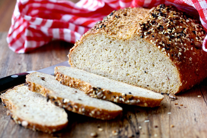 Ten Grain No Knead Bread from Karen's Kitchen Stories