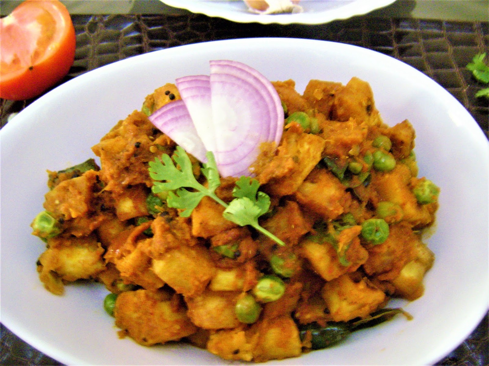 Bethica's Kitchen Flavours Raw Banana Curry with Green Peas (A