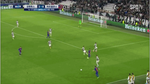 유벤투스 VS 바르셀로나, 경기 10짤 요약.GIF