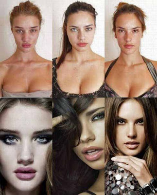 Top Model lustig - vorher nachher Bilder Make-up Top Model lustig - vorher nachher Bilder Make-up