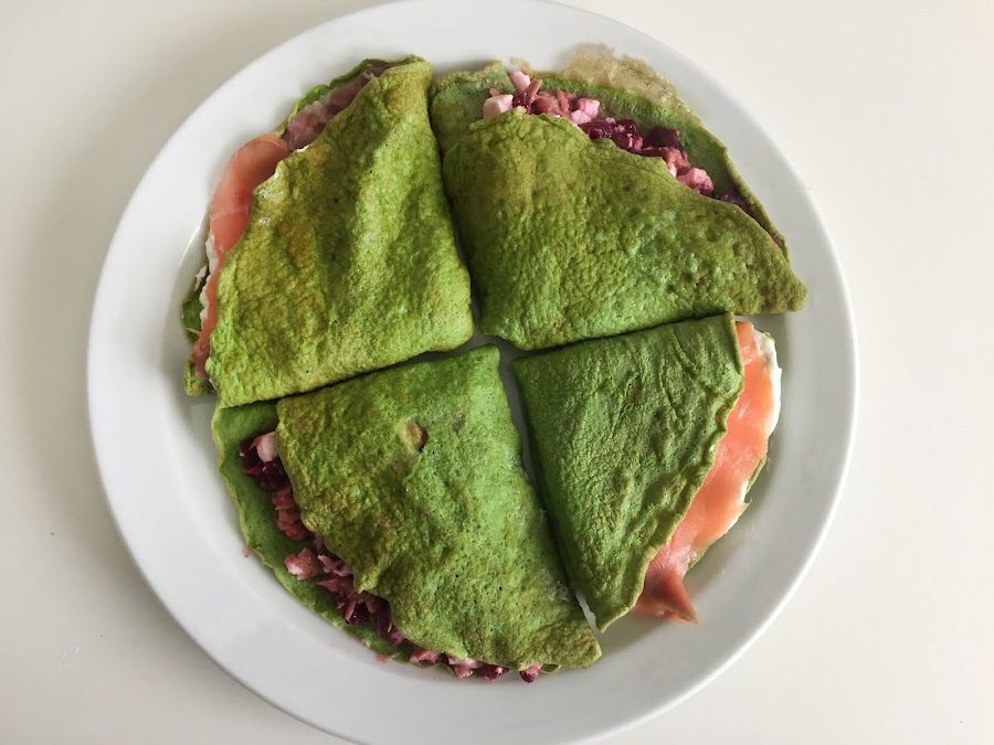 Crepes de espinacas