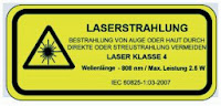 Этикетка LaserStrahlung