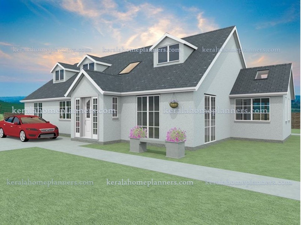 4 Bedroom Budget Guest House Bungalow Design in 2156 Sqft with Free