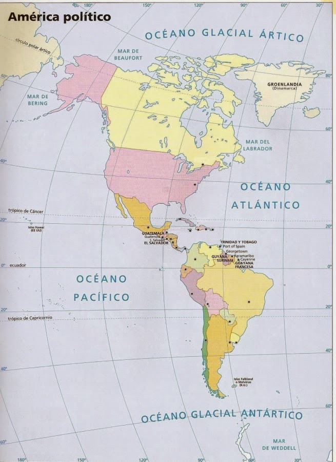 MAPA DE AMÉRICA