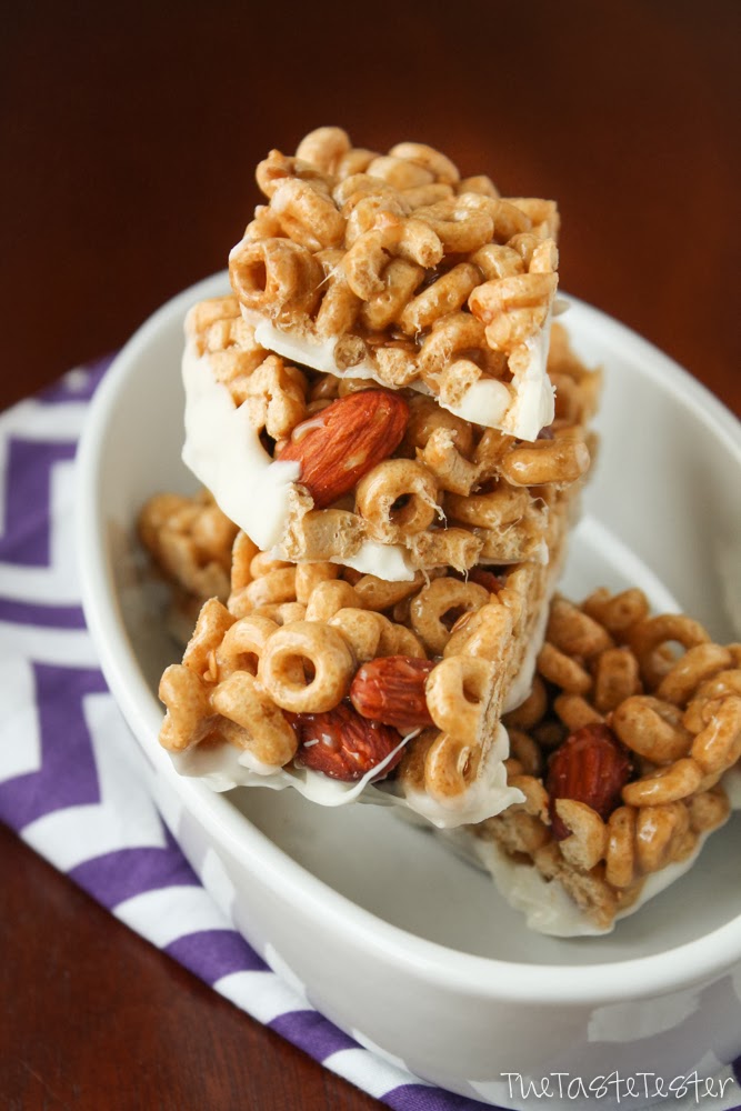 The Taste Tester White Chocolate Honey Nut Cheerio Bars