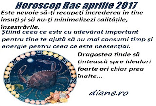 Horoscop aprilie 2017 Rac 