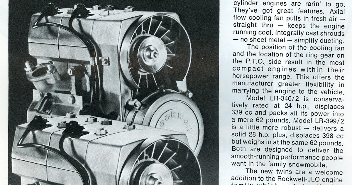 CLASSIC SNOWMOBILES OF THE PAST: 1971 ROCKWELL - JLO ENGINES