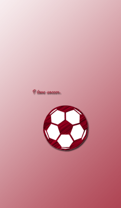 love soccer wine-red