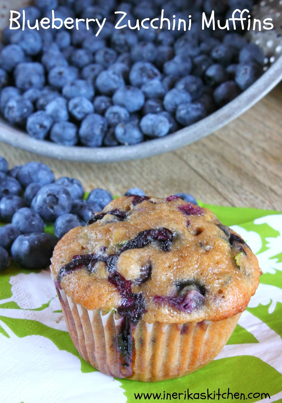 Blueberry zucchini muffins