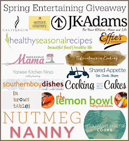 collage of spring entertaining giveaway participants