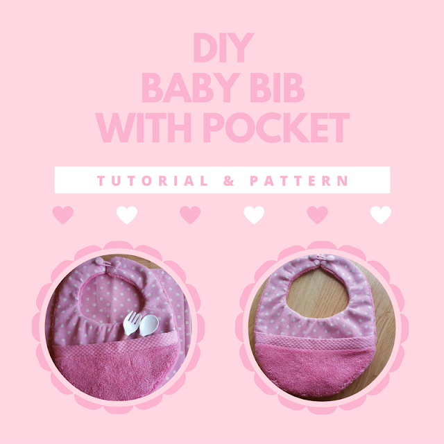 DIY Baby Bib with pocket - tutorial and pattern