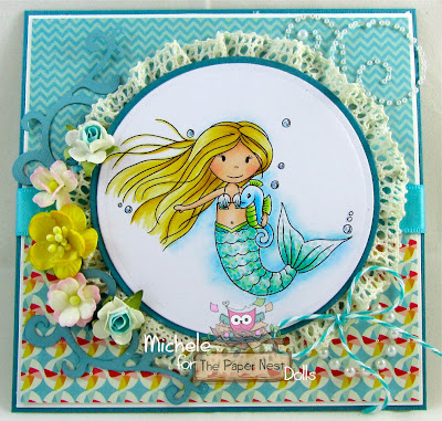 Paper Nest Dolls: Mermaid Ellie with Seahorse