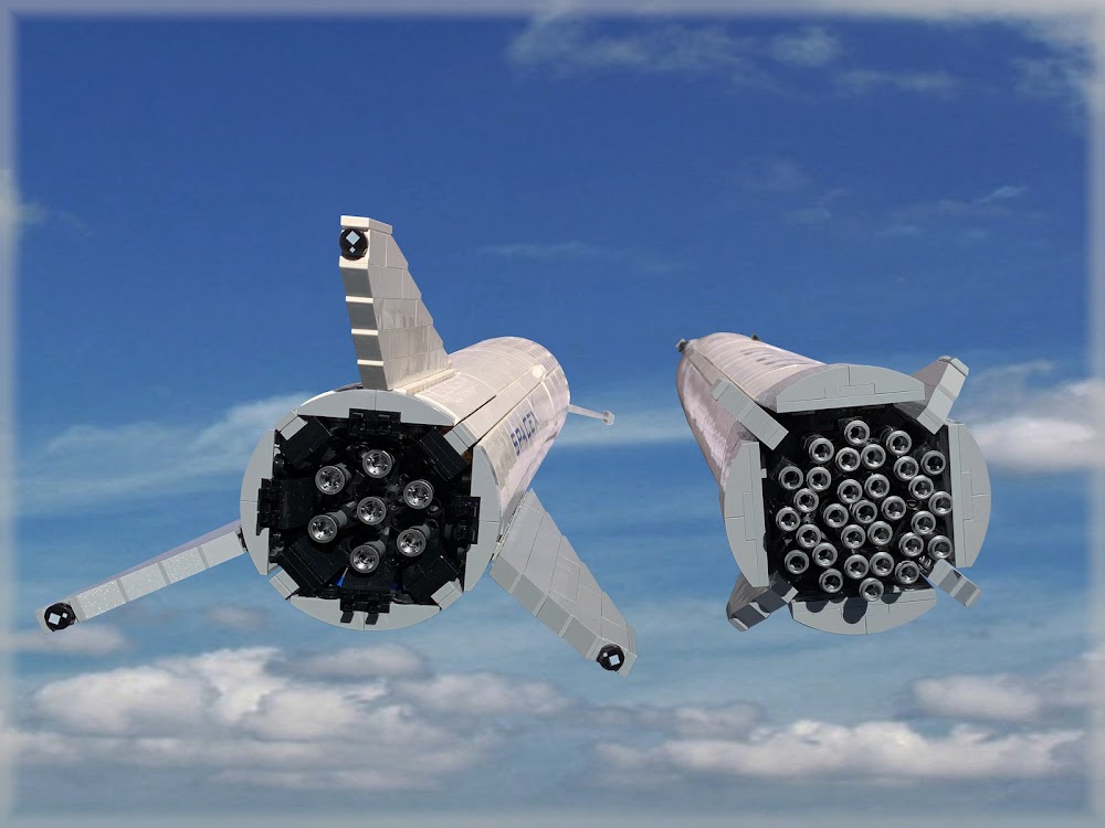 SpaceX Starship & Super Heavy LEGO set - rear
