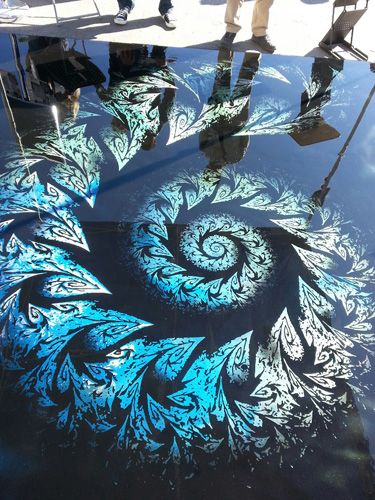 3D bathroom flooring with decorative epoxy floor murals 