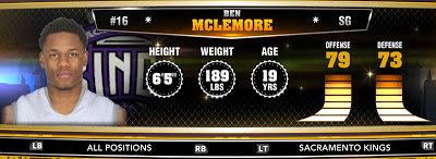 NBA 2K13 Kings Ben McLemore - Round 1 Pick 7th Overall