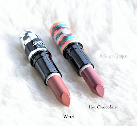 MAC Whirl vs Vibe Tribe Hot Chocolate Lipstick Review