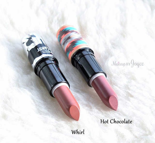 MAC Whirl vs Vibe Tribe Hot Chocolate Lipstick Review