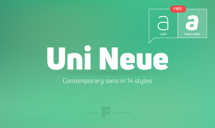 Uni Neue Tipografía Gratis