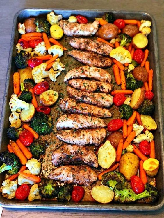 Herb Baked Chicken With Veggies