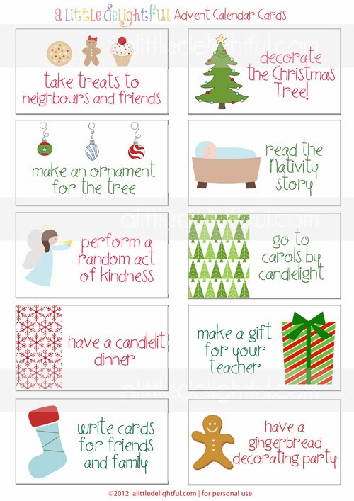 Advent Cards Printables Free