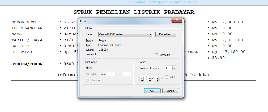 Cara Cetak Struk Pln Prabayar Token Listrik Panduan